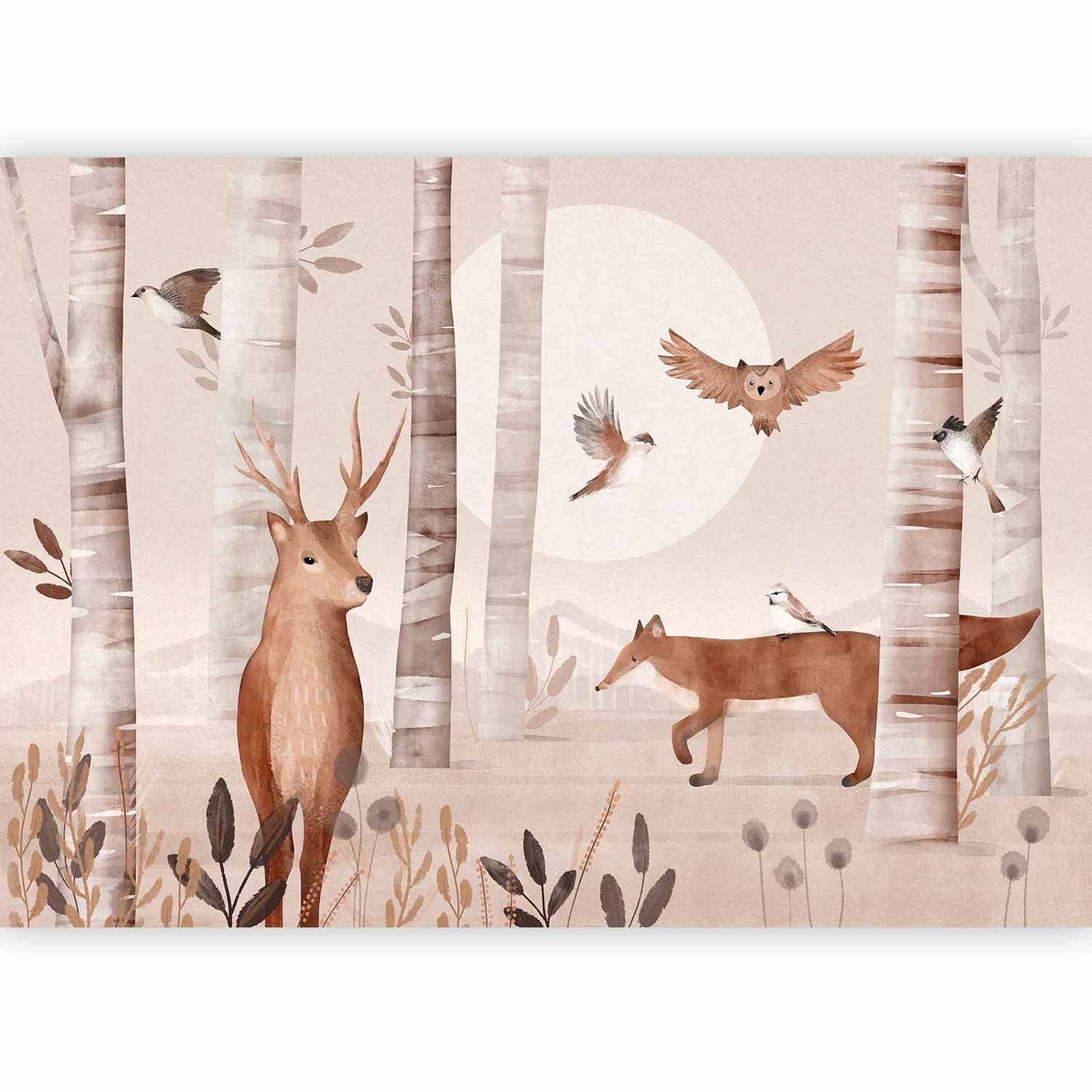 Fototapetes ar dzīvniekiem bērnu istabai - Dzīvnieku stāsti -143429 G-ART