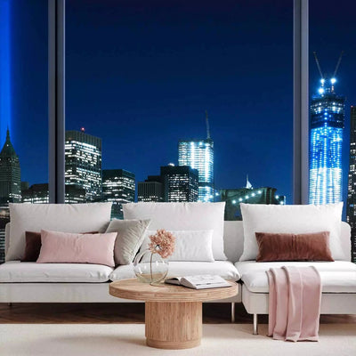 Wall Murals With New York in Blue - Light Road, 61645 G -Art