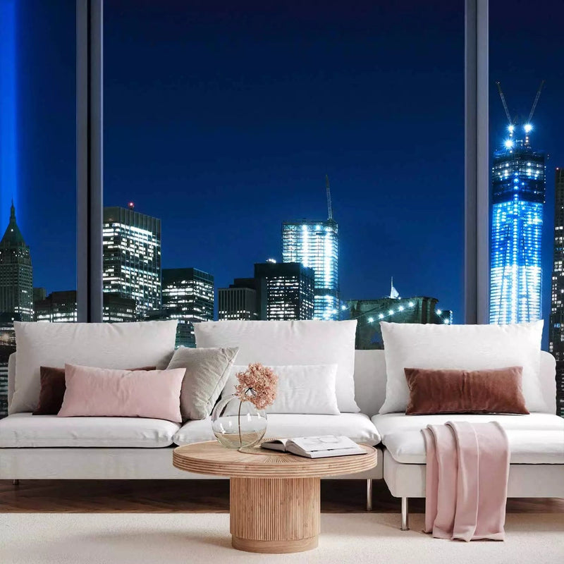 Wall Murals With New York in Blue - Light Road, 61645 G -Art