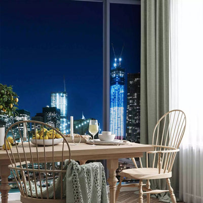 Wall Murals With New York in Blue - Light Road, 61645 G -Art