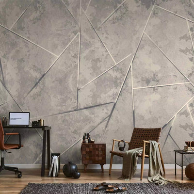 Wall Murals Geometry in gray - composition with abstract motif G -art