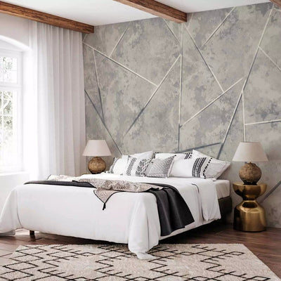 Wall Murals Geometry in gray - composition with abstract motif G -art