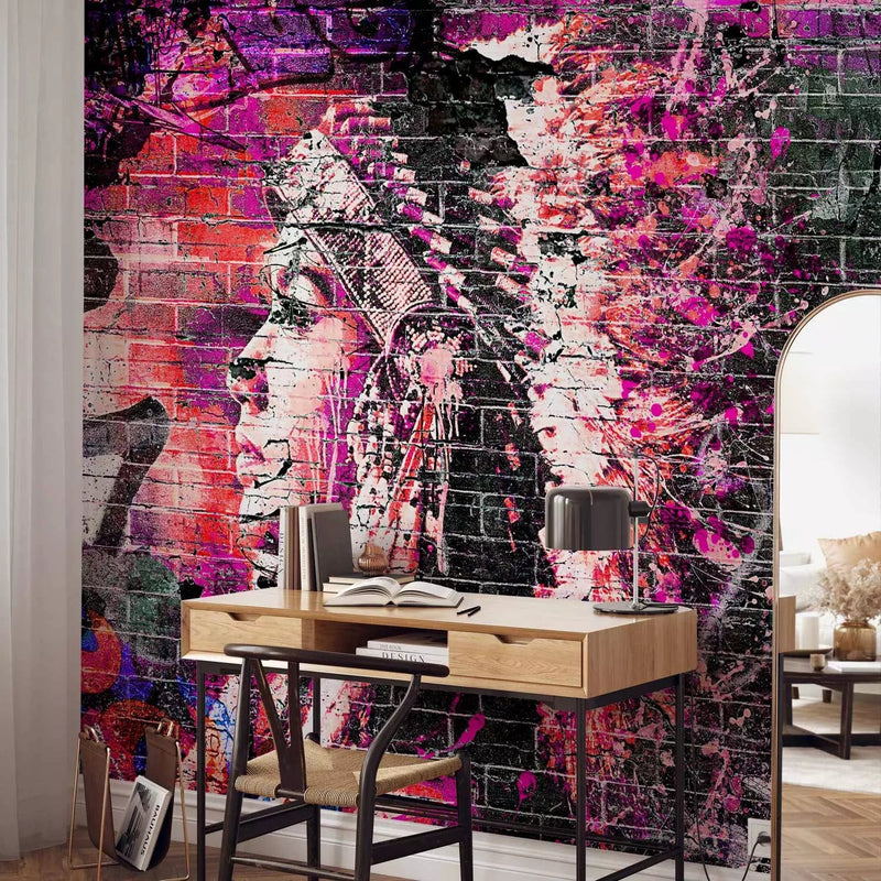 Wall Murals - graffiti with a woman&