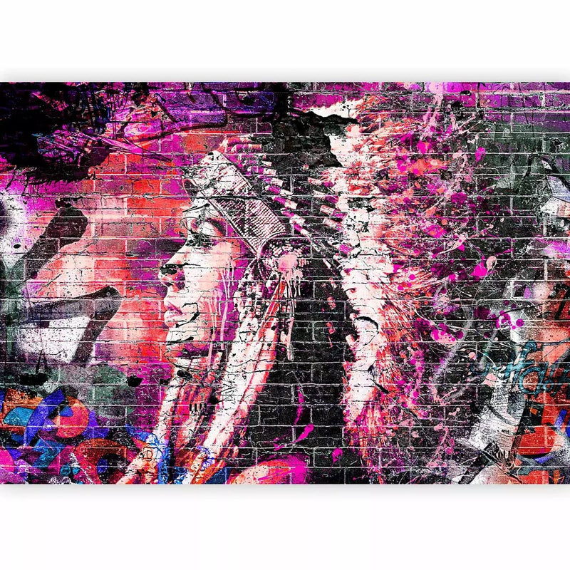 Wall Murals - graffiti with a woman&