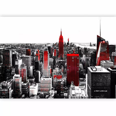 Wall Murals with New York in red and black, 61626g-art