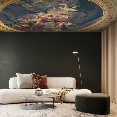 Wall Murals for the ceiling - fresco imitation with elements in gold color, 159926 G-ART