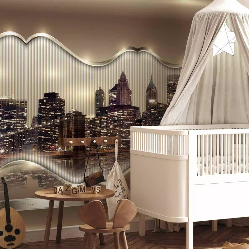 Wall Murals - New York architectural landscape glamor style with reflection G-art