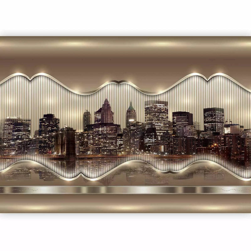 Wall Murals - New York architectural landscape glamor style with reflection G-art