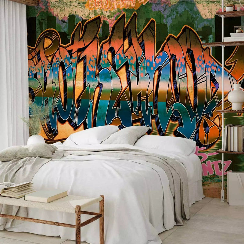 Wall Murals with graffiti youth - street art, 64253g -art