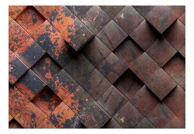 Fototapetes - industriālā siena rūsas krāsās - 150887 G-ART