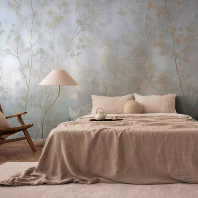 Wall Murals - Fuzzy Branches - G-ART artistic motif of fine golden trees