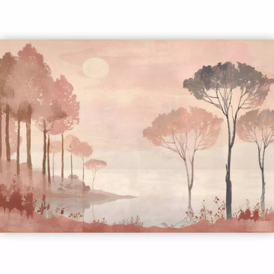 Wall Murals - Exquisite landscape, composition with nature in terracotta G-ART