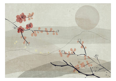Fototapetes japānu stilā - Ainava ar ķiršu ziediem, 142432 G-ART