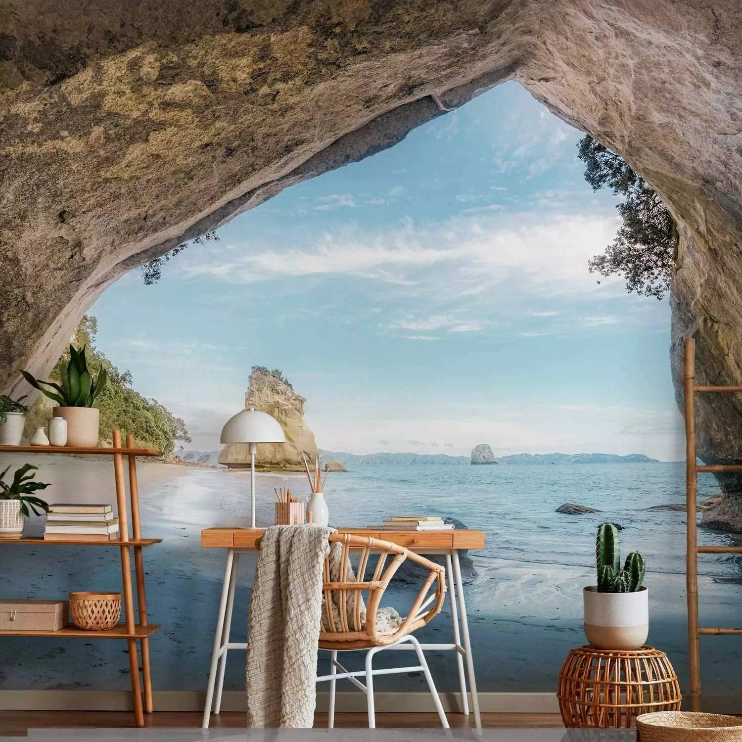 Fototapetes - Jaunzēlandes ainava – jūras ainava ar pludmali G-ART