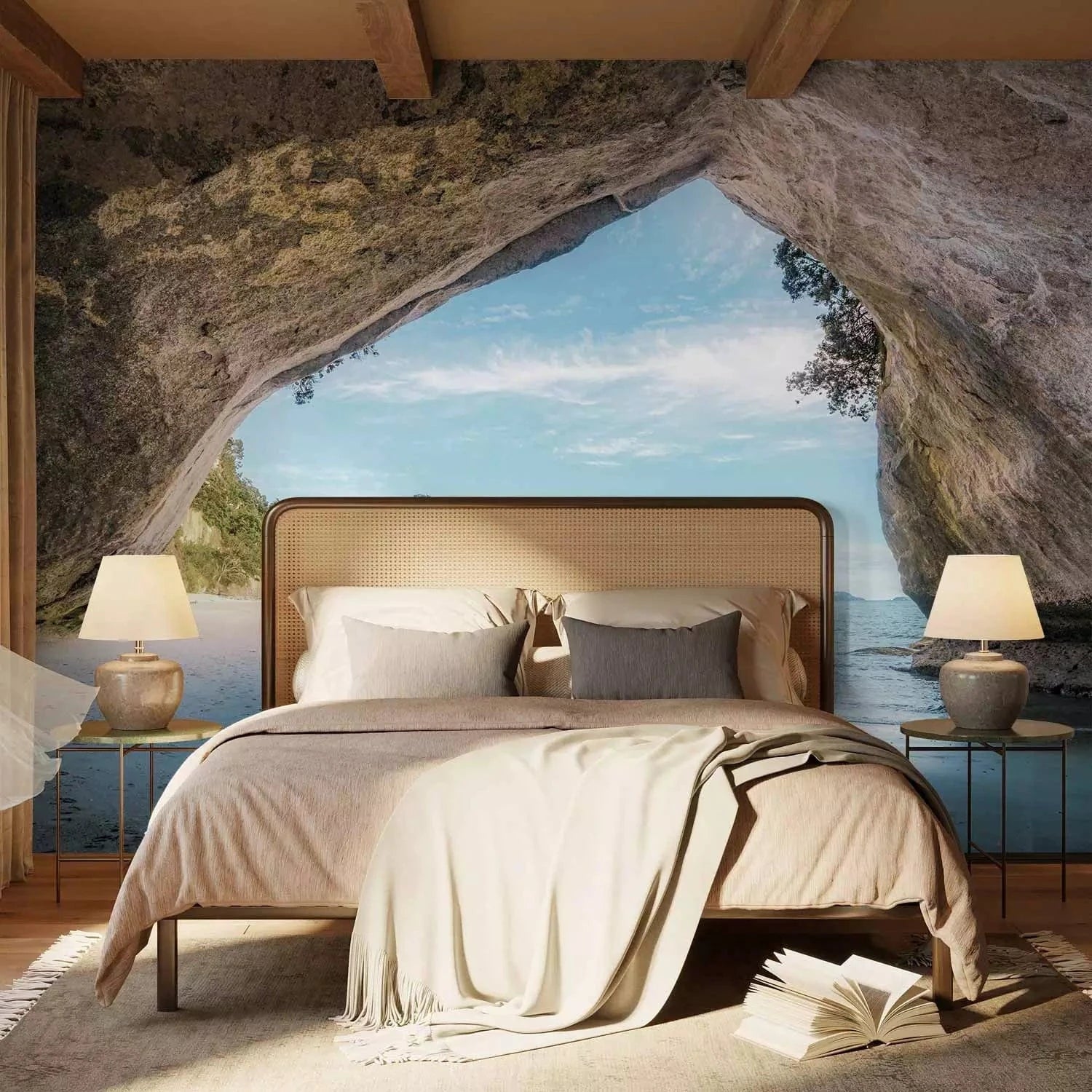 Fototapetes - Jaunzēlandes ainava – jūras ainava ar pludmali G-ART