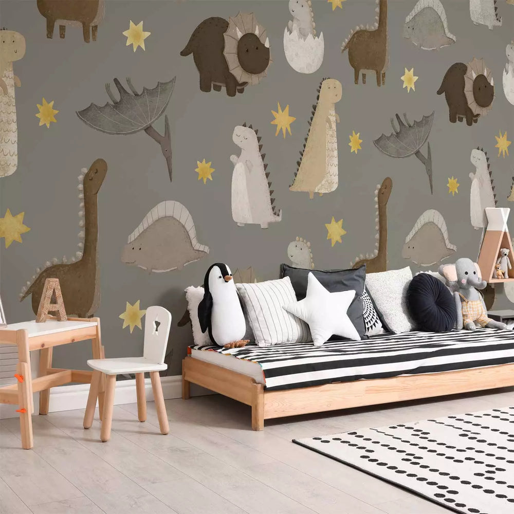 Fototapetes - Juras laikmeta dinozauri starp zvaigznēm, 149232 G-ART