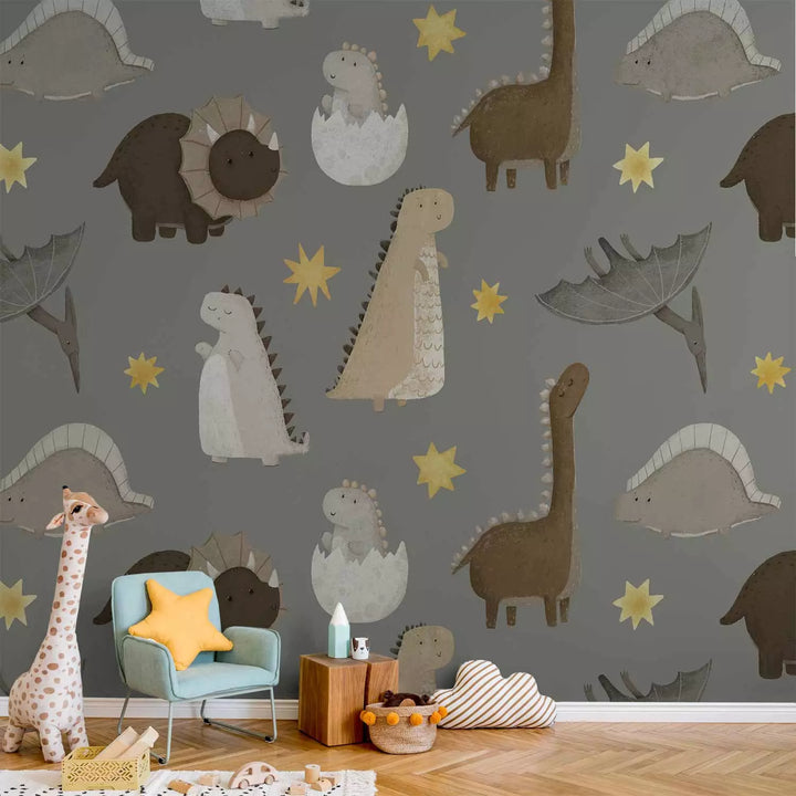 Fototapetes - Juras laikmeta dinozauri starp zvaigznēm, 149232 G-ART