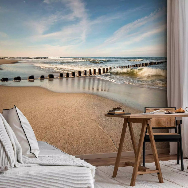 Wall Murals with 3D spatial illusion: scout to beach and ocean g-art