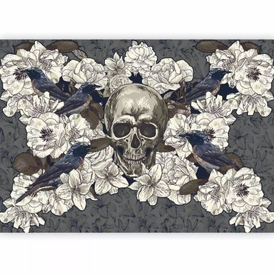 Wall Murals with skull in dark gray color - 59725G-ART