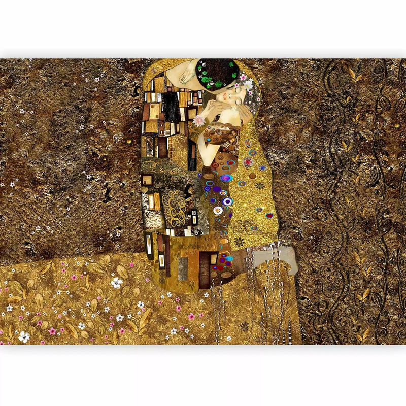 Wall Murals with a painting by Gustav Klimt in gold, 64508 G-ART