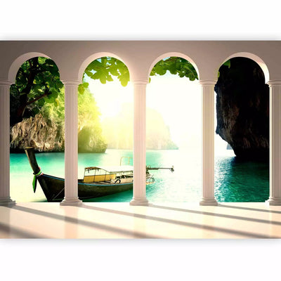 Wall Murals - Rocky bay and white columns, 134417 G-ART