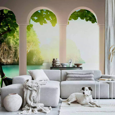 Wall Murals - Rocky bay and white columns, 134417 G-ART