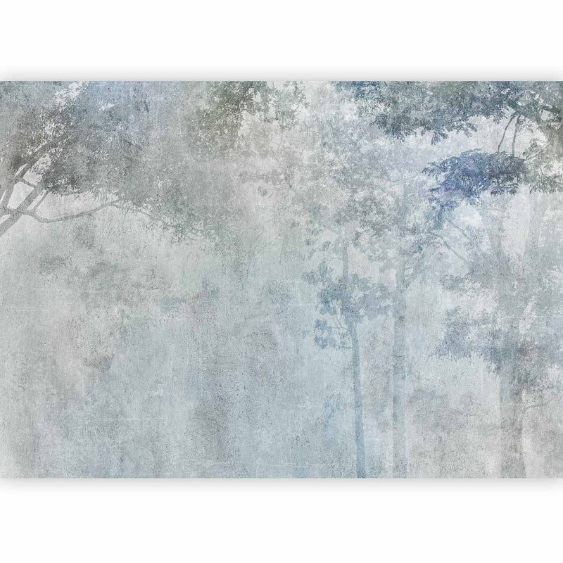 Fototapetes - Koki miglā - ainava zilos un pelēkos toņos - 131901 G-ART