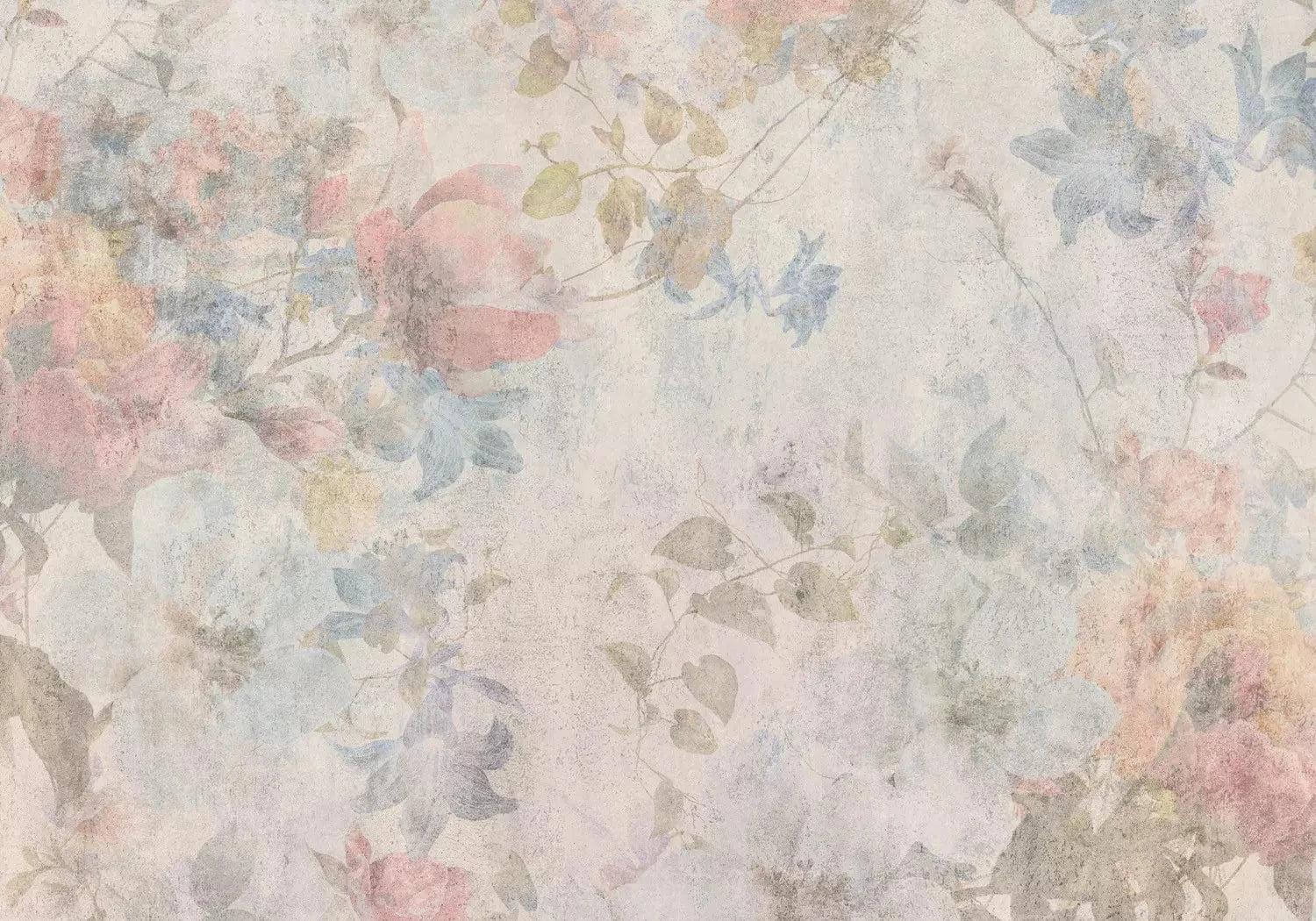 Fototapetes - Kompozīcija ar magnolijām un pļavas ziediem - vintage  G-ART