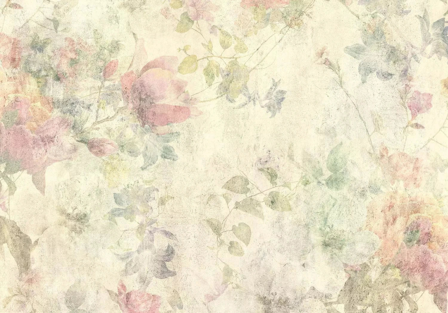 Fototapetes - Kompozīcija ar magnolijām un pļavas ziediem (vintage) G-ART