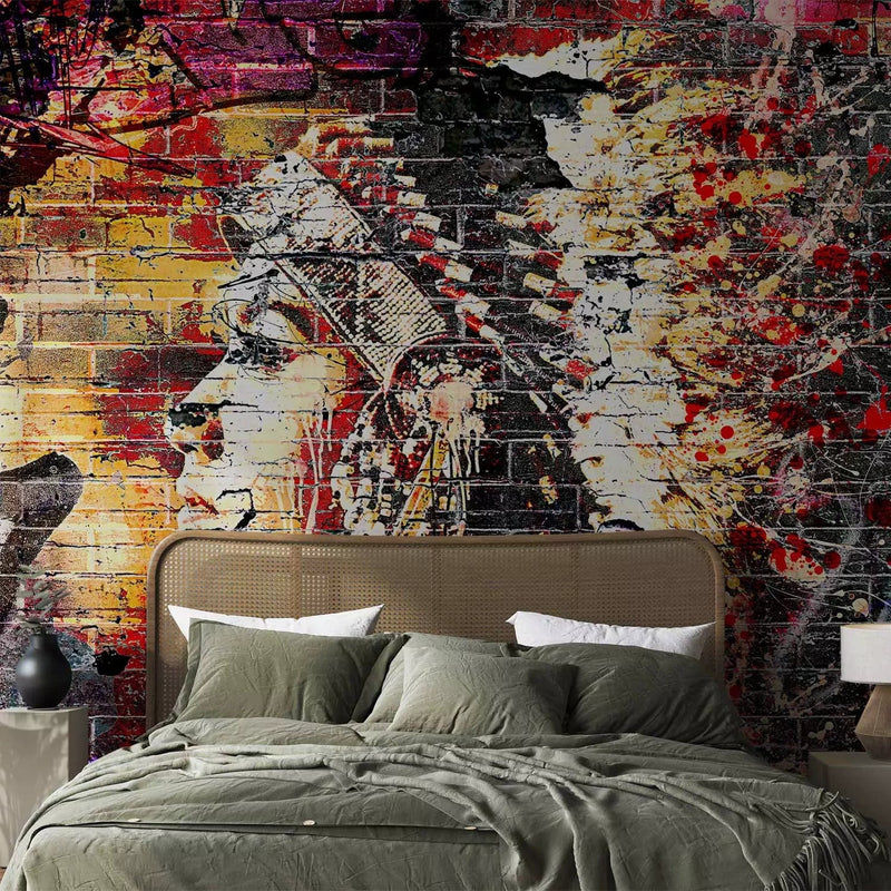 Wall Murals - graffiti with a woman&