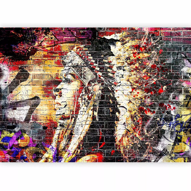 Fototapeet - graffiti naise profiiliga tellisfoonil, 92082 G-ART