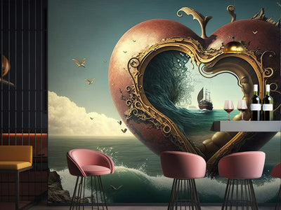 Fototapetes - Kuģis sirdī - sirreāla ainava Dalī stilā - 151023 G-ART