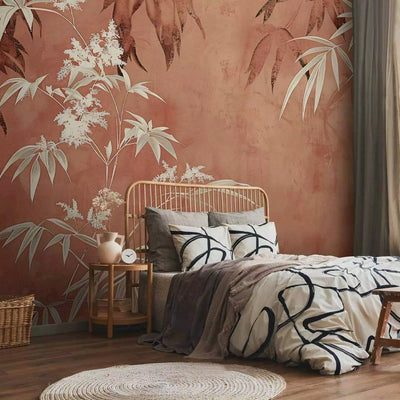 Wall Murals - Wall Leaves in terracotta, 160006 - large selection at G-ART