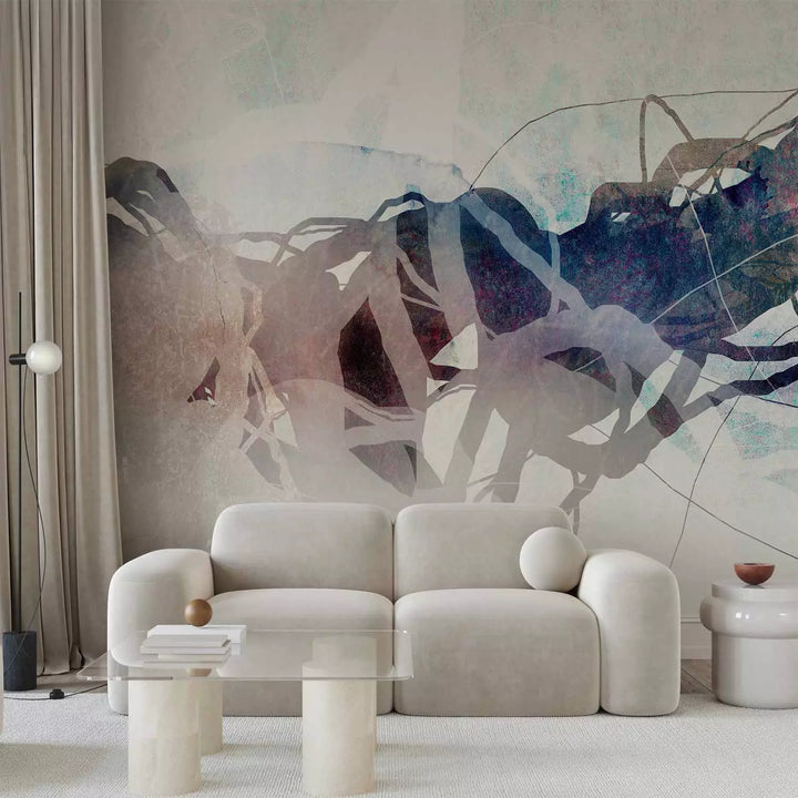 Fototapetes - Līnijas un figūras uz gaiša fona - 148834 G-ART