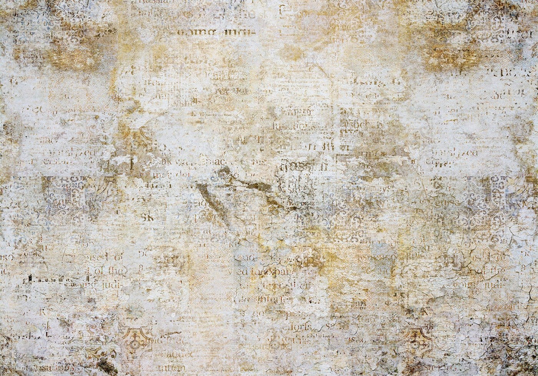 Fototapetes - zelta fons vintage stilā ar uzrakstiem, zelta, bēšā G-ART