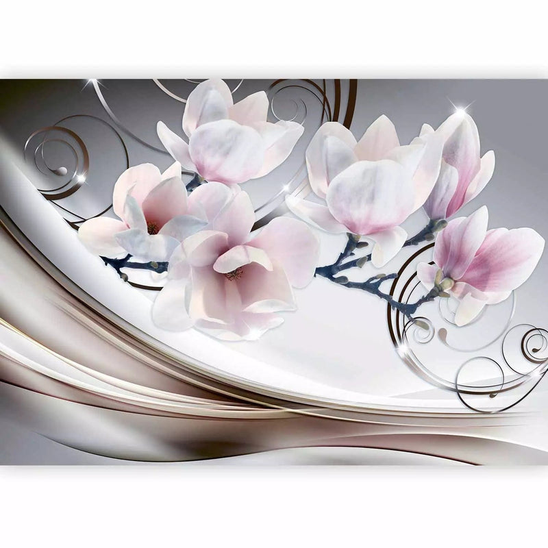 Gray Wall Murals with magnolia flowers, 61895 - Better price G -art