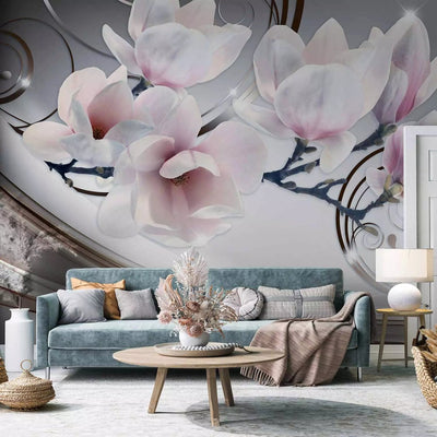 Серый Фотообои с Magnolia Flowers, 61895 - Лучшая цена g -art