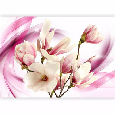 Wall Murals with magnolia flowers in pink color, 63832 - odorless G -art