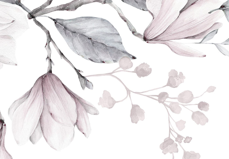 Fototapetes - Magnolijas ziedēšana, rozā un pelēkos toņos, 143173 G-ART