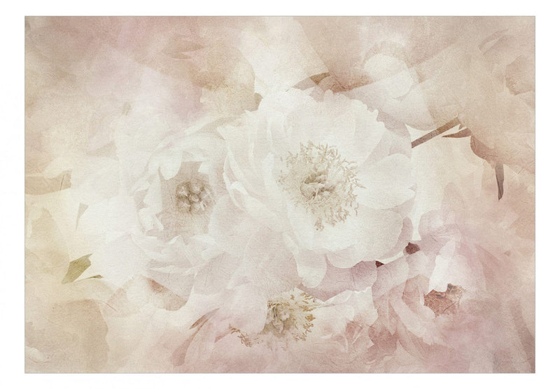 Fototapetes - Maigi ziedi - daba bēšā tonī, 138206 G-ART