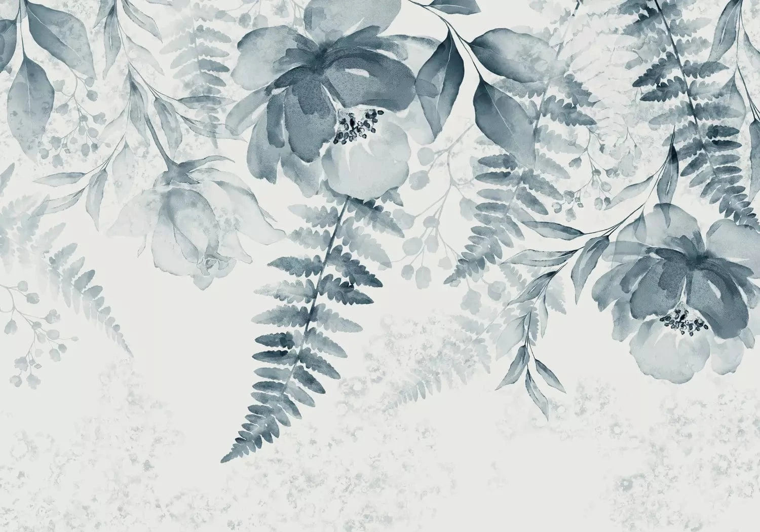 Fototapetes - Melanholiskas rozes - ziedu kompozīcija zilā krāsā  G-ART