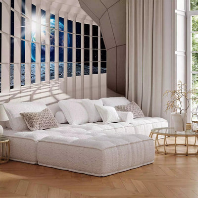 Wall Murals with space - modern architecture in white, 72524 G -art