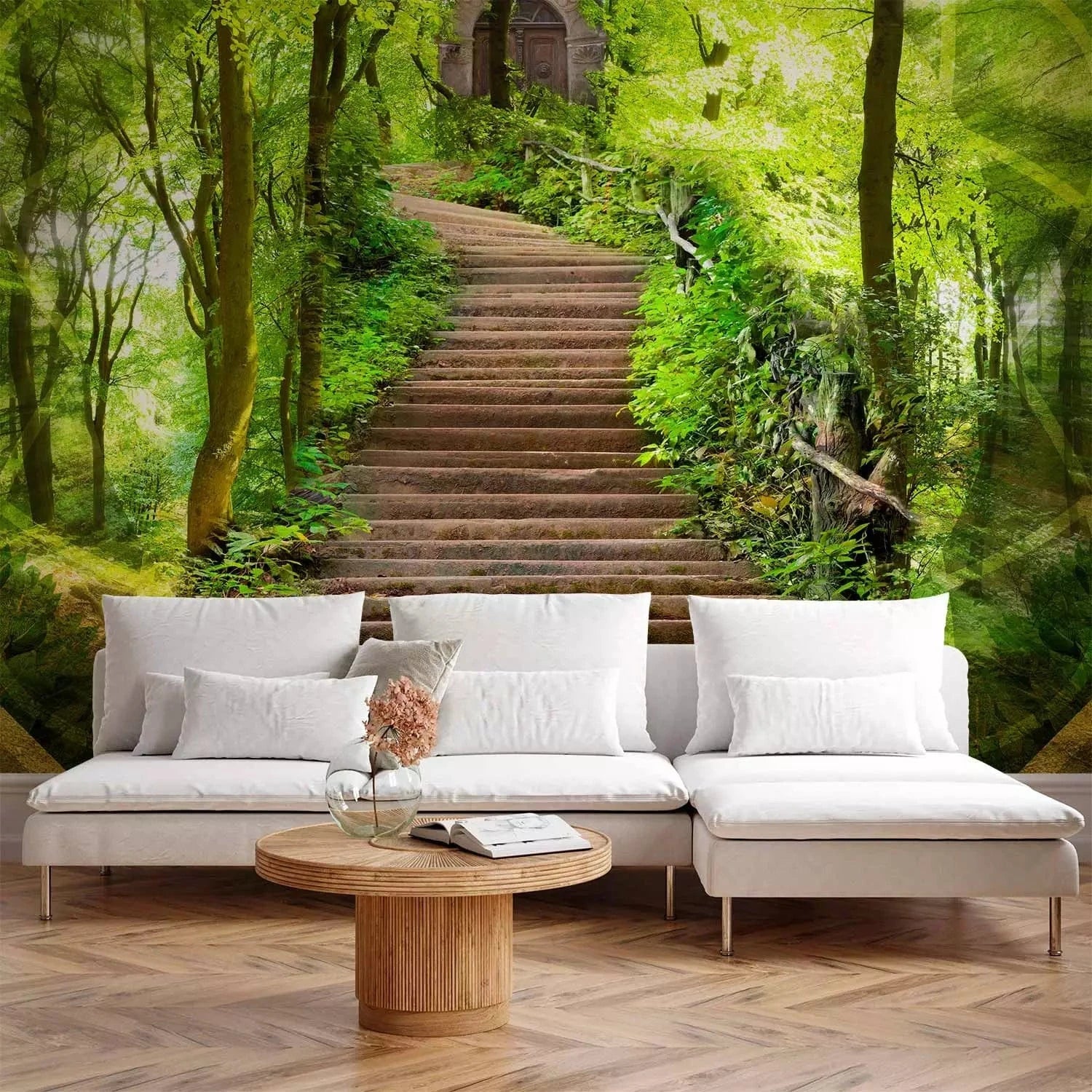 Fototapetes - Meža noslēpums (zaļā krāsā) - uz pasūtījumu G-ART