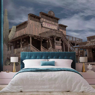 Wall Murals - Traditional building on a desert road in the wild west G-ART