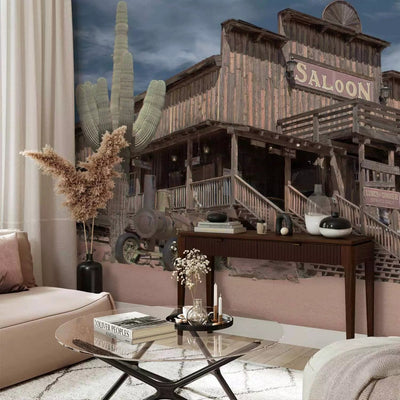 Wall Murals - Traditional building on a desert road in the wild west G-ART