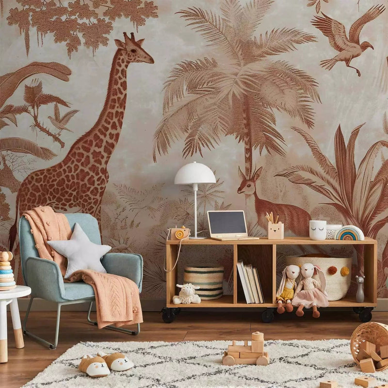 Wall Murals for kids - Jungle in terracotta, 160007 - buy with G-ART