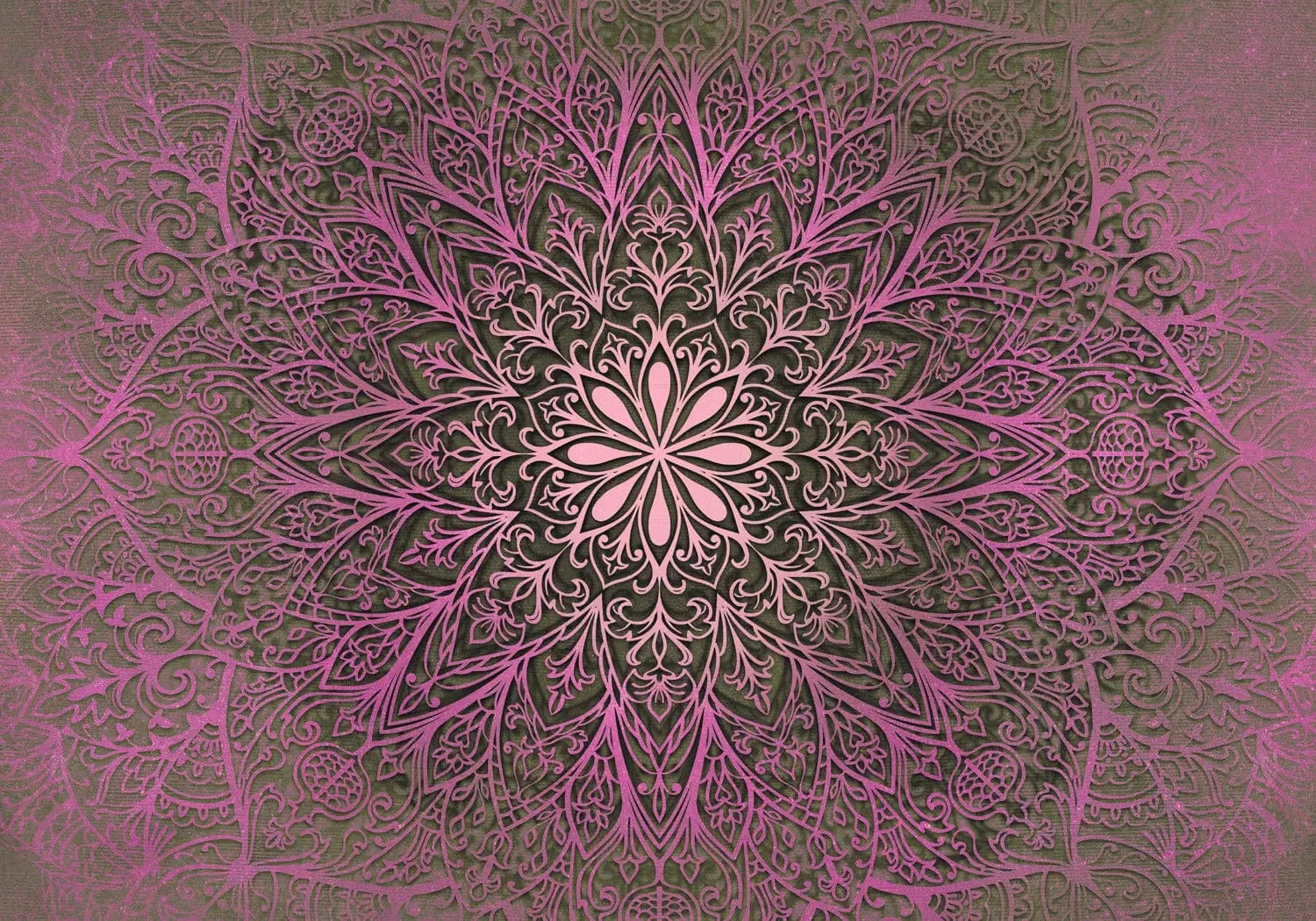 Fototapetes - Mīlestības mandala, violetos toņos - austrumu stils G-ART