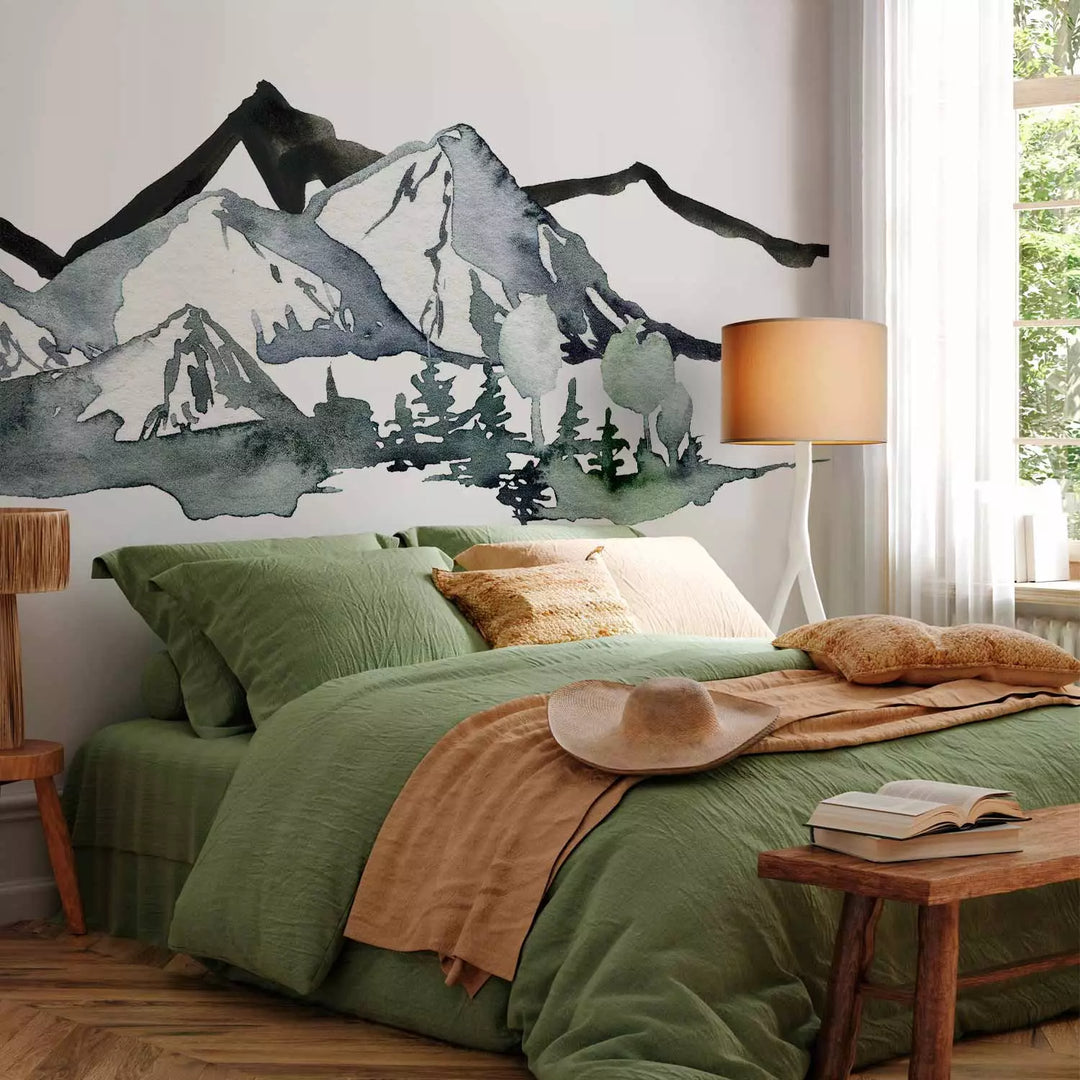 Fototapetes - Minimālistiska kalnu ainava pelēkās krāsās - 150967 G-ART