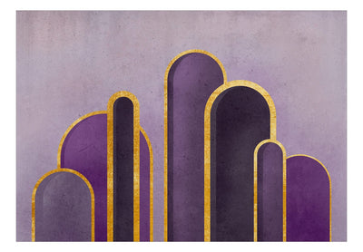 Fototapetes moderna grafika violetos toņos ar abstraktu motīvu, 138286 G-ART
