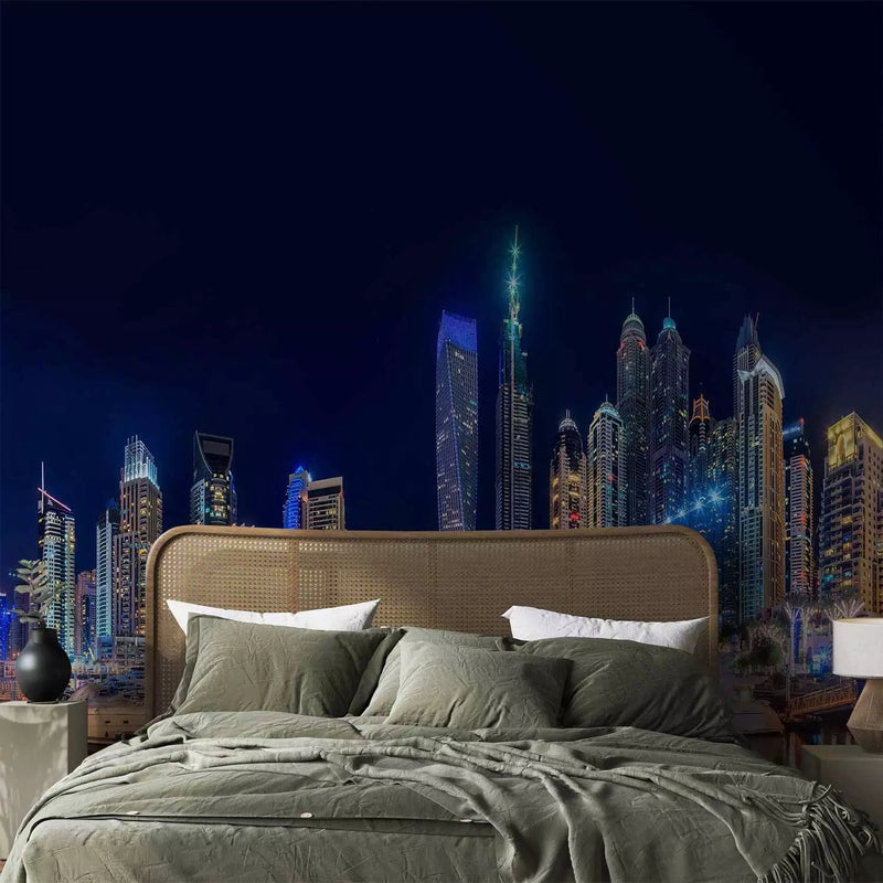 Wall Murals with night city - night in Dubai - 99036 G -art